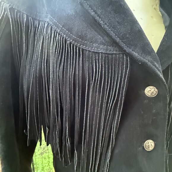 Vintage Genuine Suede Cropped Fringe Jacket 16 - Picture 3 of 7